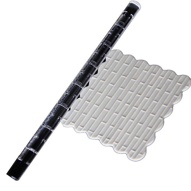 ↑16x1cm Fondant Acrylic Printed Rolling Pin (52001 Brick)