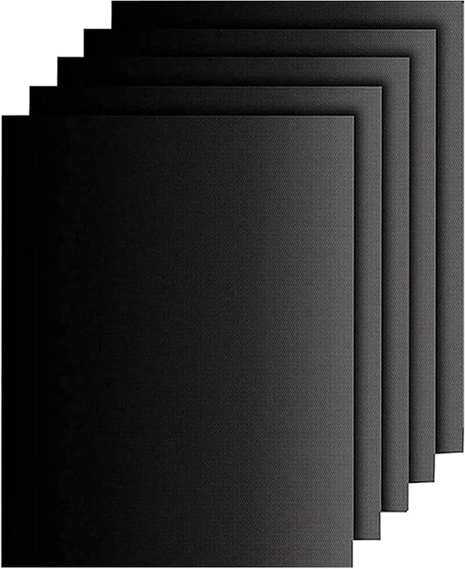 Large Oven Liners，5 PACK Heavy Duty Teflon 15.7 x 13 inches, Black-US