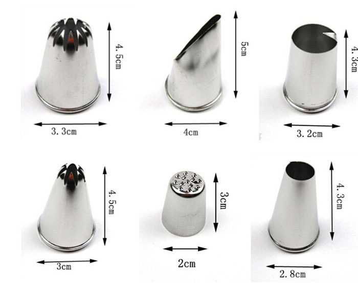 Chef Bakers 9pcs Large Icing Piping Nozzles Pastry Fondant Cake Sugarcraft Tools gallery
