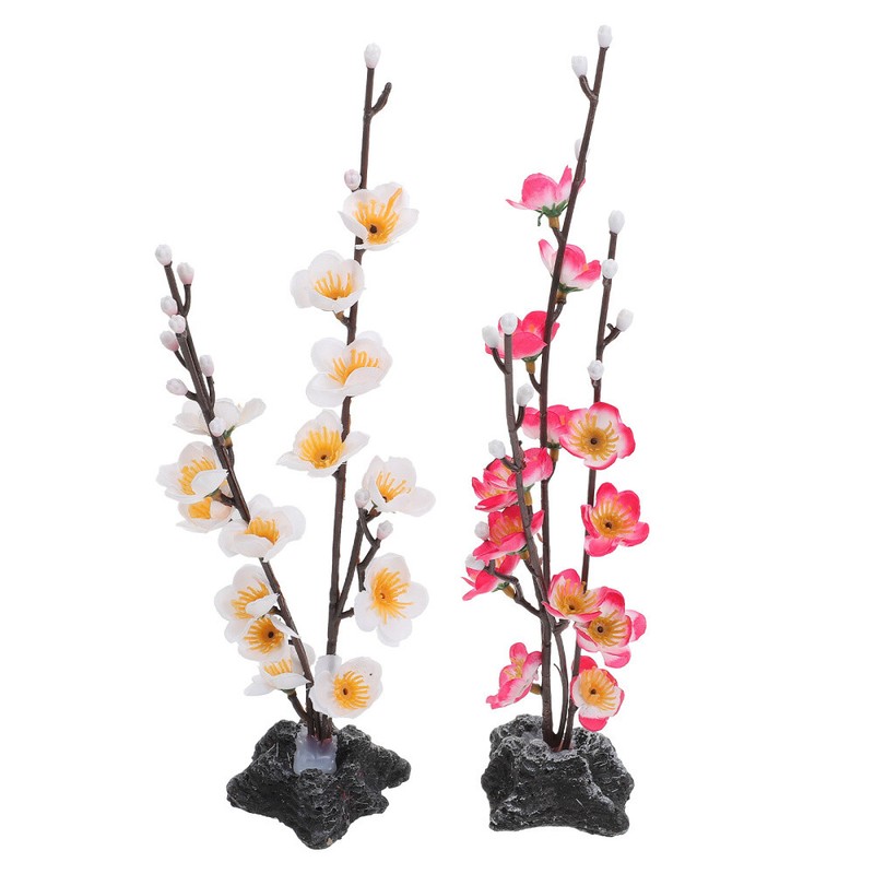 2PCS Fake Mini Flower Sushi Table Flower Artificial Flower Plate Decor