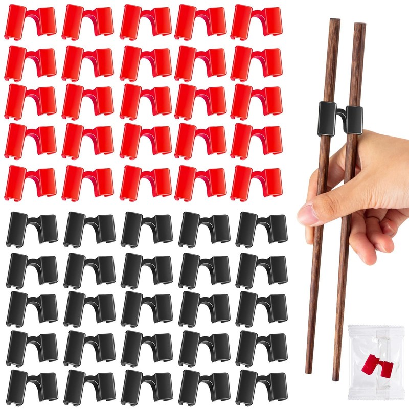 200 Pcs Reusable Chopsticks Helper Multicolor Training Chopsticks Hinges Conn…