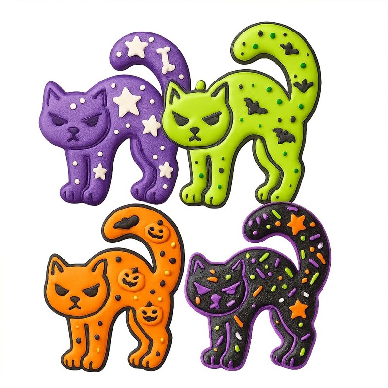 Angry Cat Cookie Cutter & Stamp 4x3" for Baking Fondant Clay for Cat Lovers gallery
