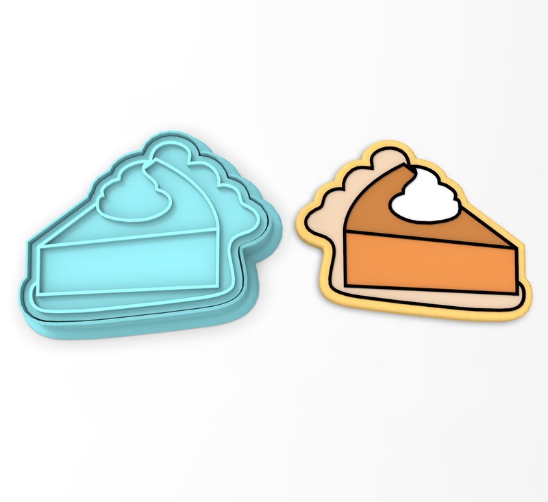 Pumpkin Pie Slice Cookie Cutter & Stamp | Apple Pie Cake Strudel Doughnut Pies
