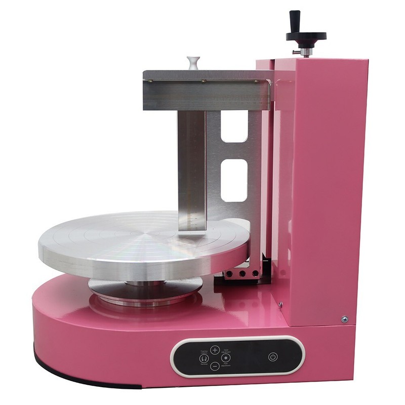 Easy Operate 4-12″ Cake Cream Spreading Machine Auto Smearing Machine Pink 110V