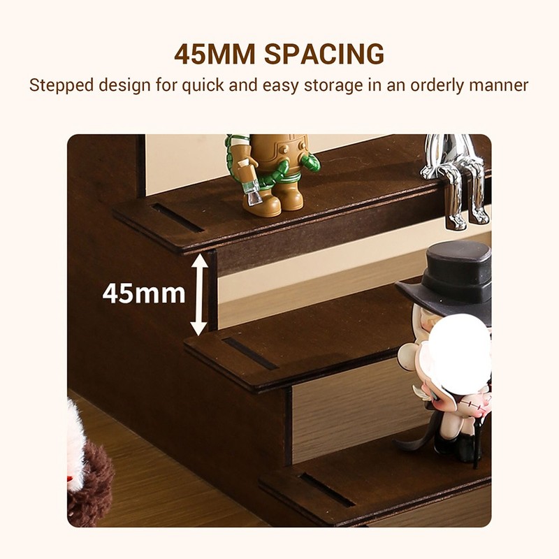 5-Tier Wooden Display Shelf Stand Organizer For Figure Cupcake Perfumes Desserts gallery