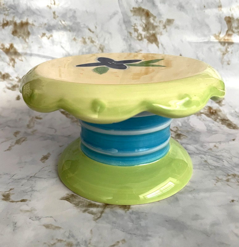 Ceramic Mini Pedestal Cake Stand Treat 6' T Dantes By Maret Hensik gallery