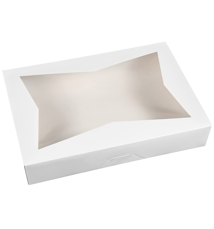15-PACK White Pastry Bakery Box 16x11x2.75inchLarge DonutsMuffinsCookies Boxe... gallery