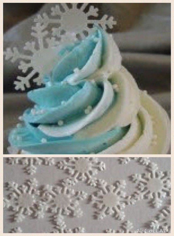 100 (1 inches) BLUE SNOW FLAKES EDIBLE FOR CAKE/CUPECAKE DECORATIONS