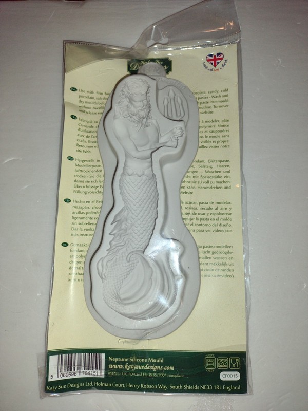 Katy Sue Designs KSD Silicone Mould Neptune Merman Cake Chocolate Decorations gallery