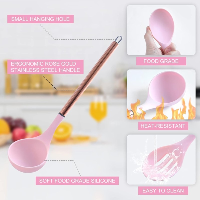 Kitchen Utensil Set with Holder, 22 Pcs Silicone Cooking Utensils Set for gallery