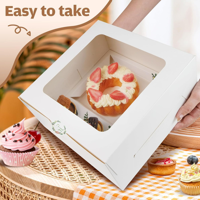 5 Packs Bento Cake Box Cupcakes 1 Cupcake Combo Clear Window Fit Cupcakex Mini gallery
