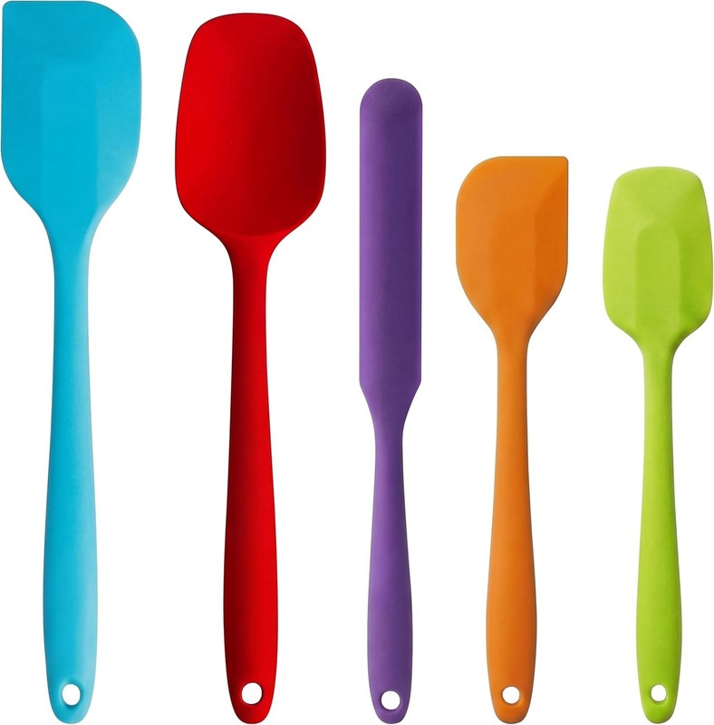 5 Pieces Silicone Spatula Set Non Sti Rubber Spatula Heat