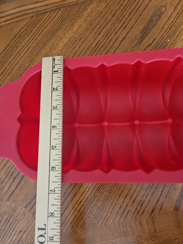 Red Silicone Bread Pan Baking Mold With Wire Rack Large 11x5" gallery