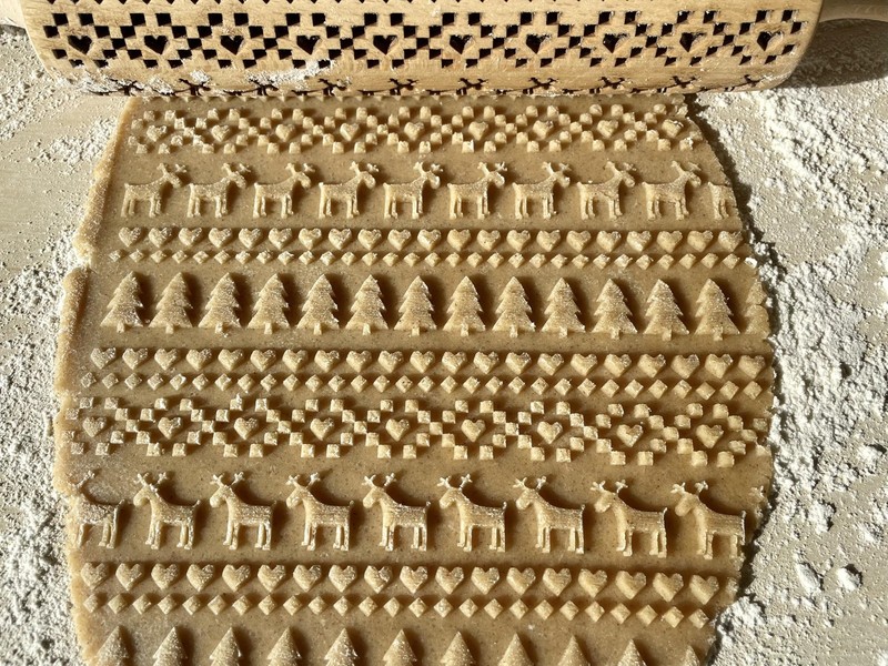 SCANDINAVIAN CHRISTMAS Embossing Rolling Pin Embossing Rolling Pin With Chris... gallery