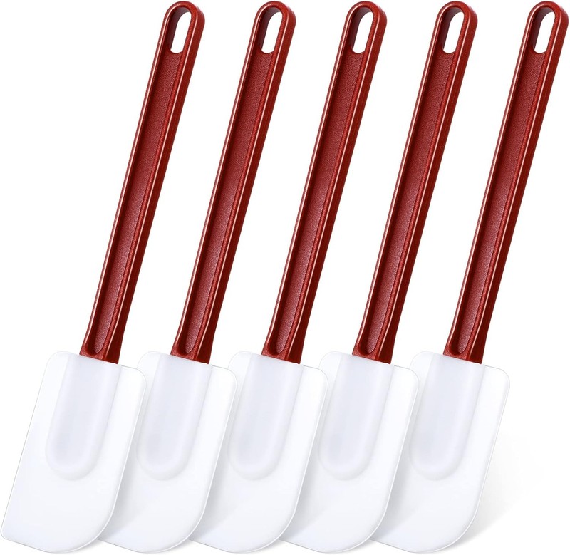 Meekoo 5 Pieces 14 Inch Rubber Spatula, 500°F High Heat Resistant Silicone