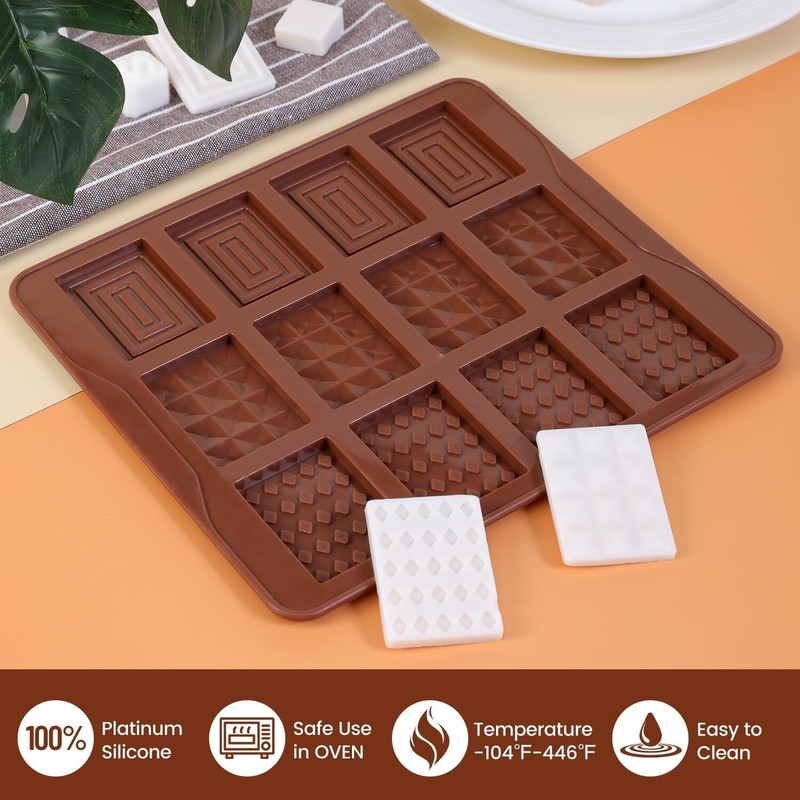 2PCS Mini Pyramid Break Apart Chocolate Silicone Deep Molds Non-Stick Food Grade gallery