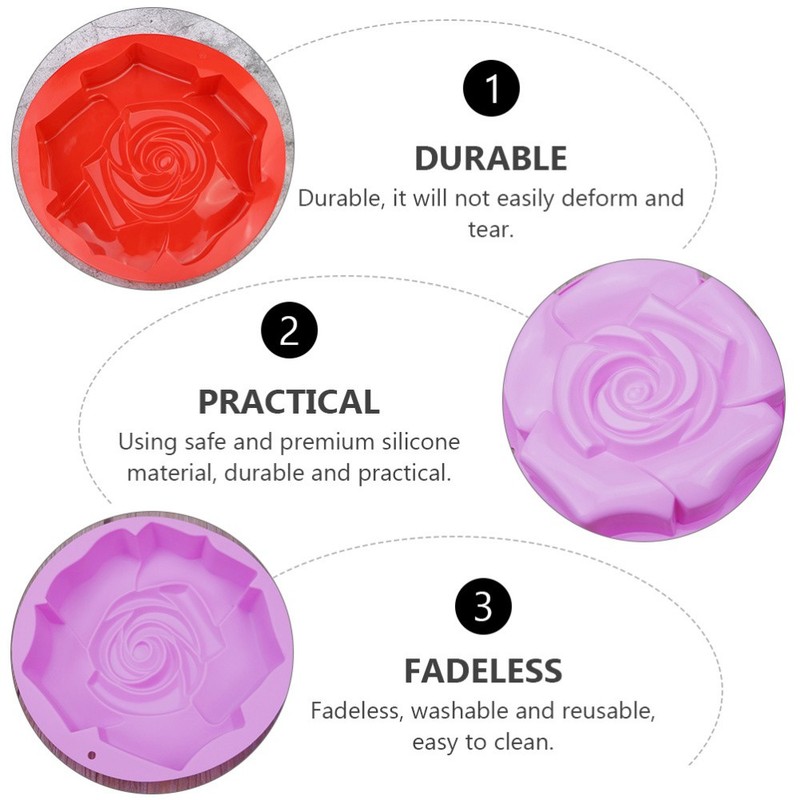 Rose Shape Cake Mold Creative Silicone Mould Practical Baking Mold Mold gallery