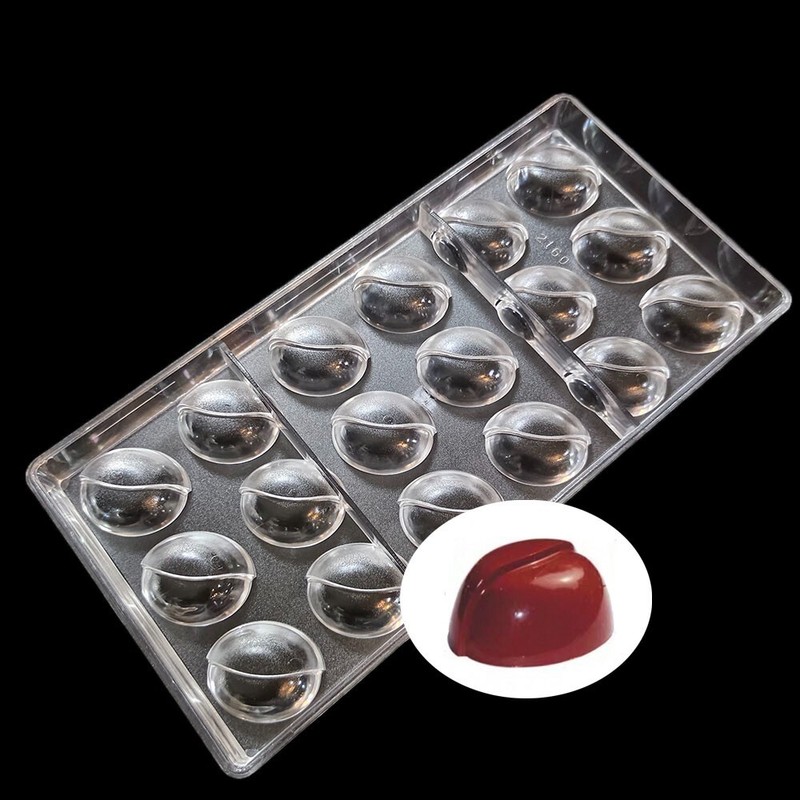 Coffee Bean Shape Chocolate Bon Bon Mould Polycarbonate Chocolate Truffles Mold