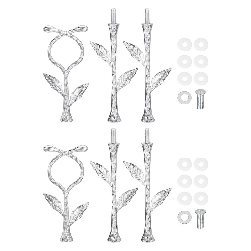 2 Set 3-Tier Cupcake Stand Hardware Fittings for Cake Stand Vine Silver