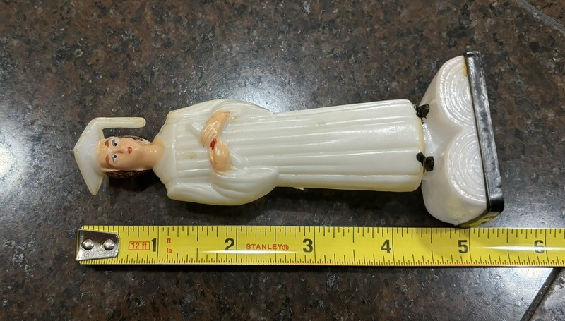 Vintage Graduation Cake Topper White Cap Gown On Book 50s 60s gallery