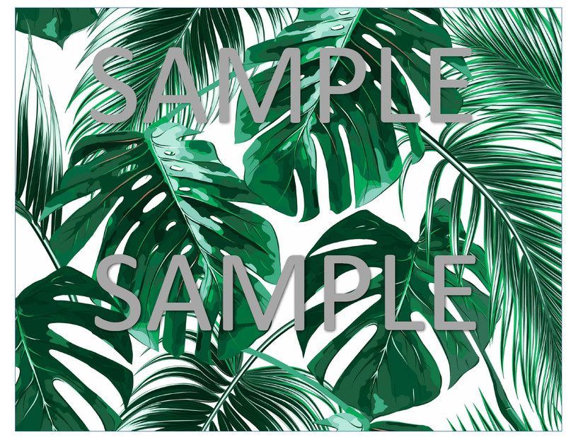 Tropical leaves Palm tree frosting sheet strips for sides of cake Palm tree cake