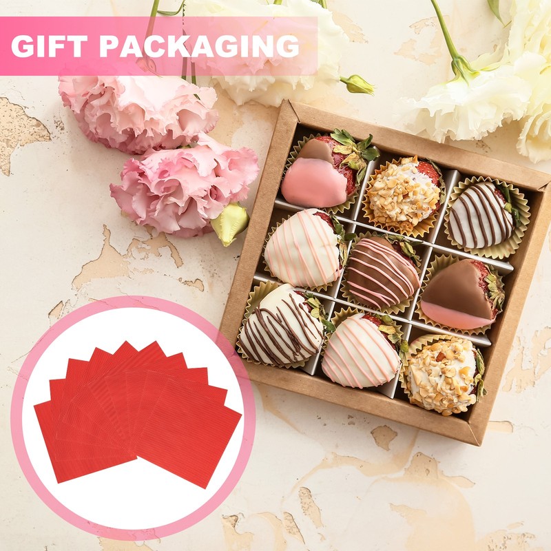 200 Pcs Candy Foil Wrappers, 4.7 x 4.7 Inch Chocolate Wrappers, Red gallery