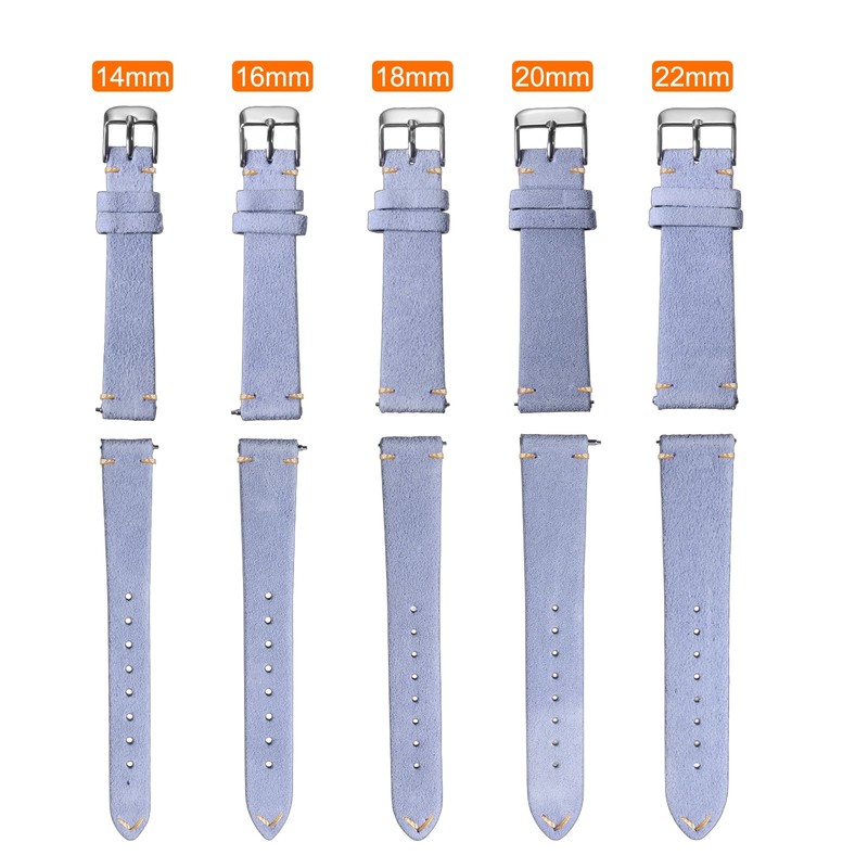 Purple 14mm Suede Watch Strap, Quick Release gallery