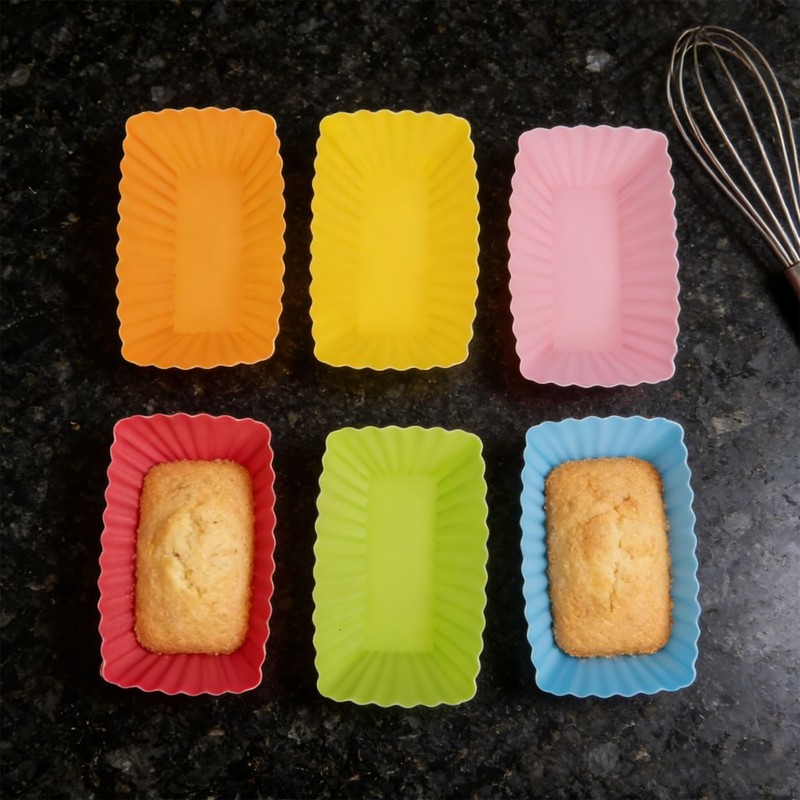 36 Pcs Silicone Muffin Cups Flexible Non Stick Rectangular Cake Molds For Baking gallery