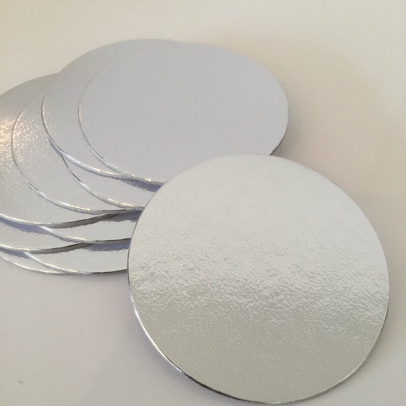 25 X 3" Inch (75mm) SILVER ROUND Thin Cut Edge Cake Cards Boards Culpitt gallery
