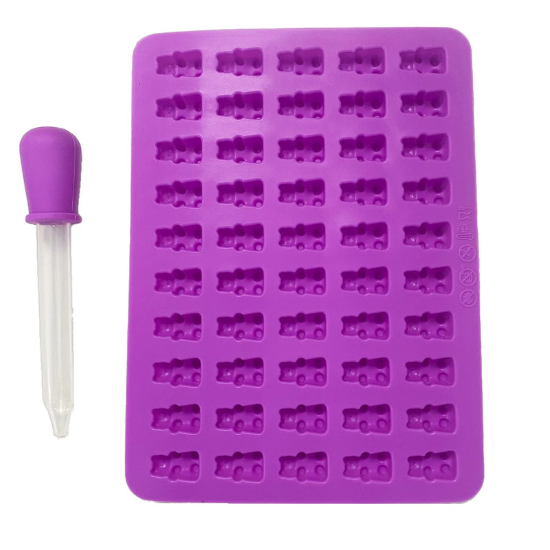Gummy Molds Bear Candy Silicone - Mini Size Chocolate Gummy Molds with 2 Dropper gallery