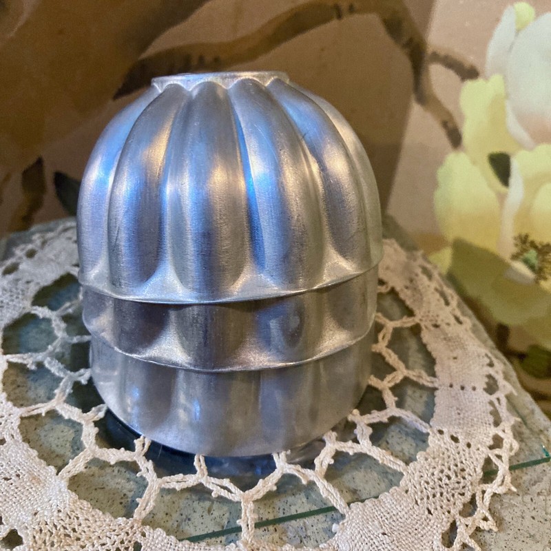 JELL-O Aluminum Gelatin Molds Tarts Mini Fluted Set of 3 Vintage gallery