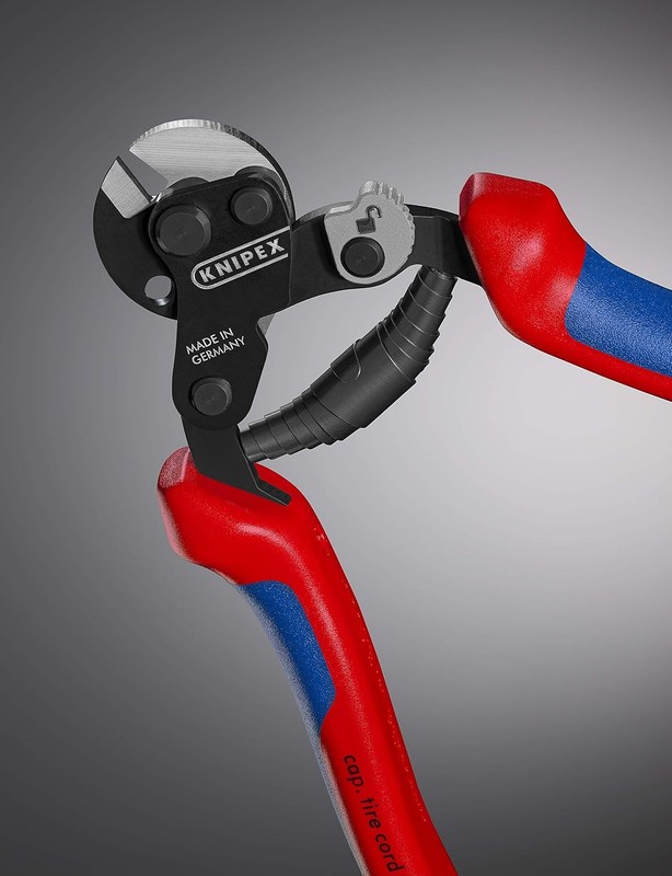 KNIPEX Tools 95 62 160 Wire Rope Cutters with Opening Lock and Spring, 6-Inch gallery