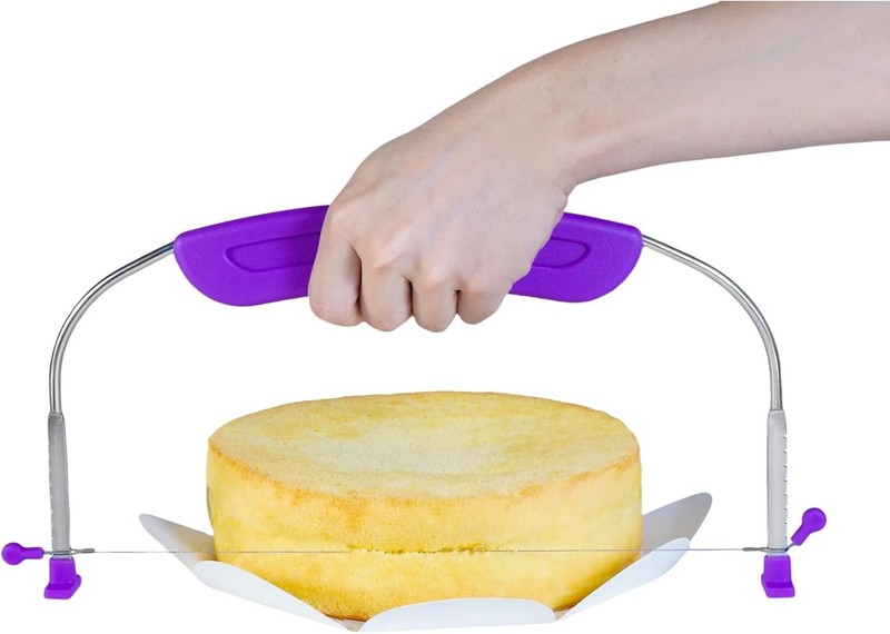 Cake Leveler Slicer Adjustable Stainless Steel 10 Inch Food Grade Purple gallery