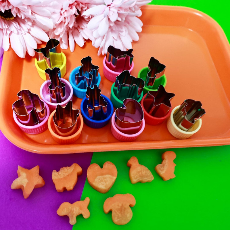 Vegetable Cutter Shapes Set, 12Pcs, Mini Cookie Cutters Set Fruit Cookie Pastry gallery