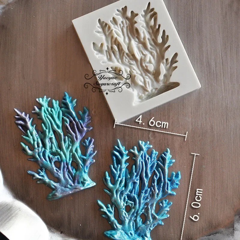 Sugarcraft Seaweed Silicone Mold Ocean Theme Fondant Mold for Cake Decorating
