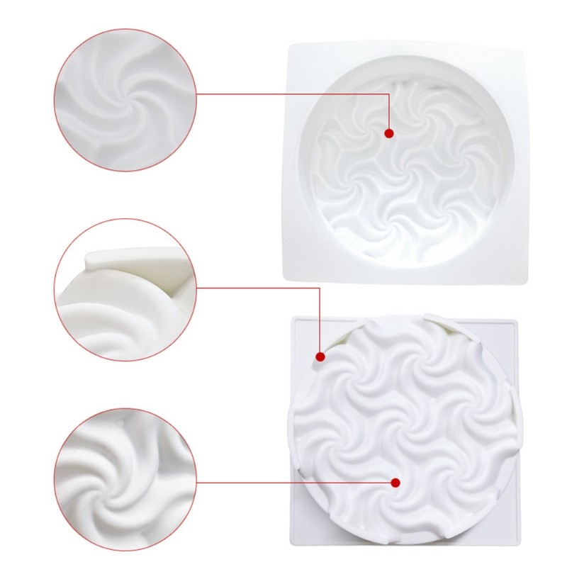 Spiral Silicone Rubber Flexible Safe Mould Clay Resin Ceramics Candy gallery