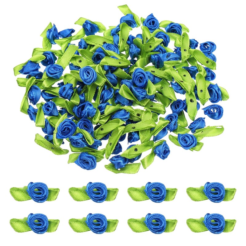 100Pcs Mini Pink Ribbon Craft Flakes 15mm/0.6″ Sapphire Blue