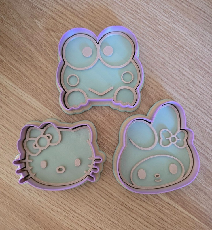 Sanrio 3D Printed Stamp And Cutter Set for cookies or playdoh gallery