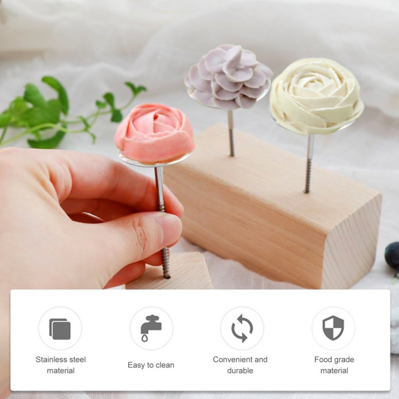 12 Pcs Icing Flower Tools with Baking Nails for Cakes Decoration gallery