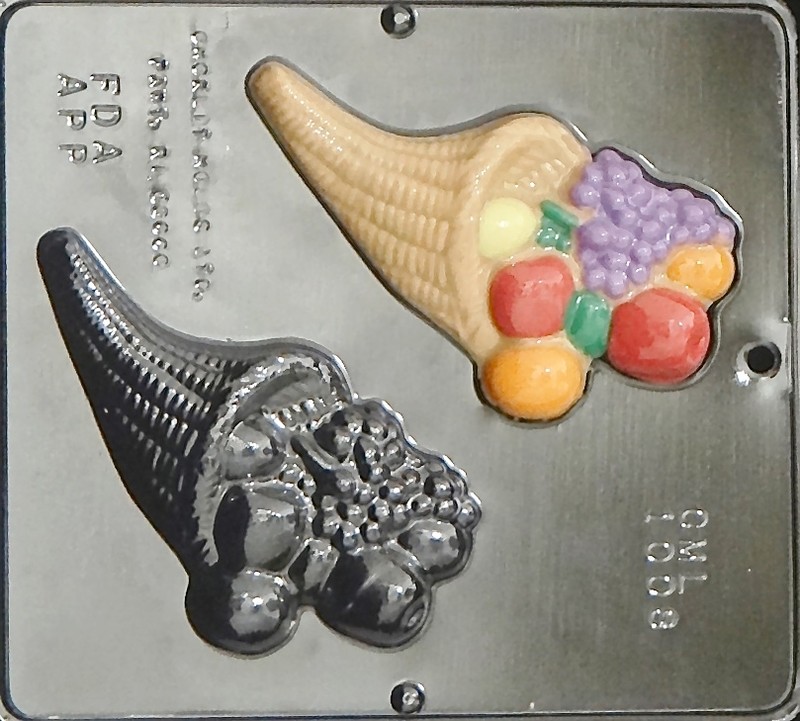 Horn of Plenty Chocolate Candy Mold Thanksgiving 1008 NEW