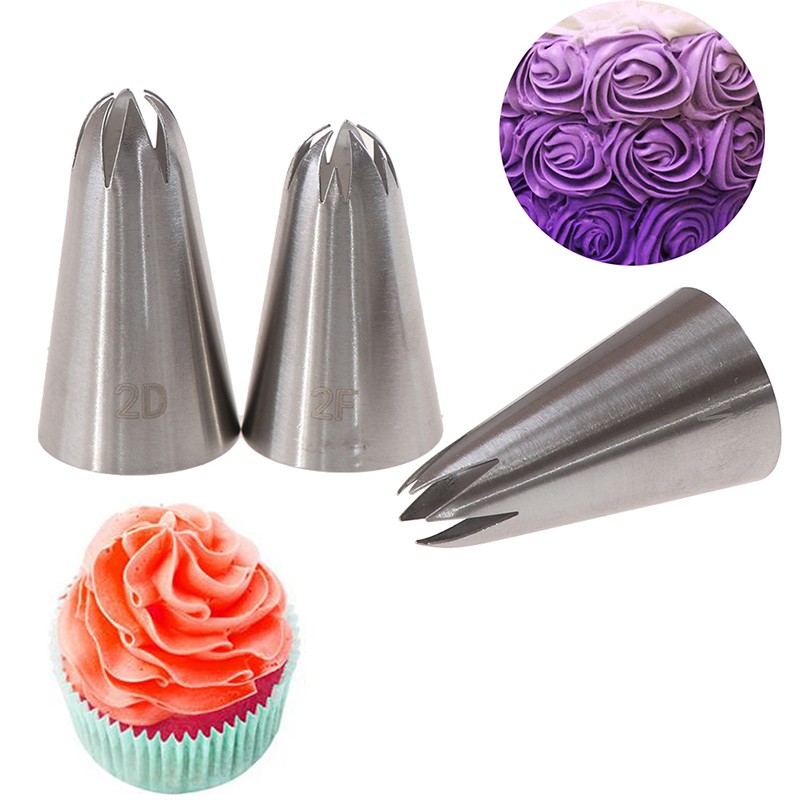 1Set Medium Icing Piping Pastry Nozzle Tips Baking Tool Stainless Steel Nozzles* gallery