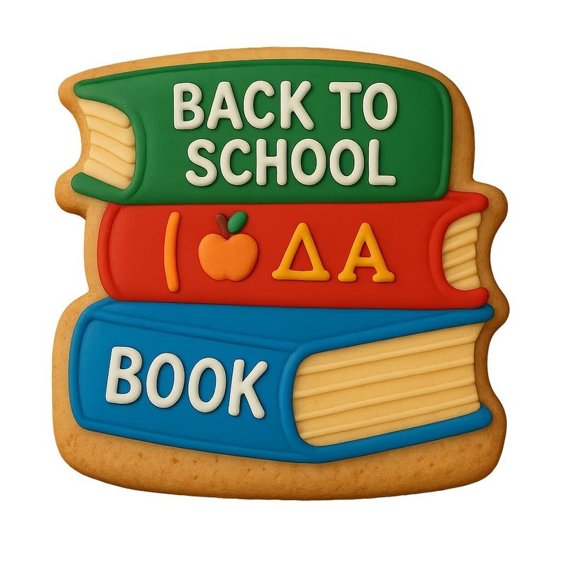 Pink Stacked Books Cookie Cutter – 3.75x3.6" Back to School (Random Color) gallery