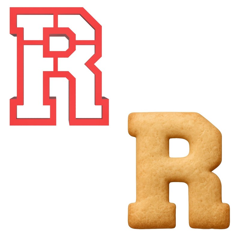 3 inches Varsity Letters Cookie Cutter for Baking & Fondant Clay Gifts – R