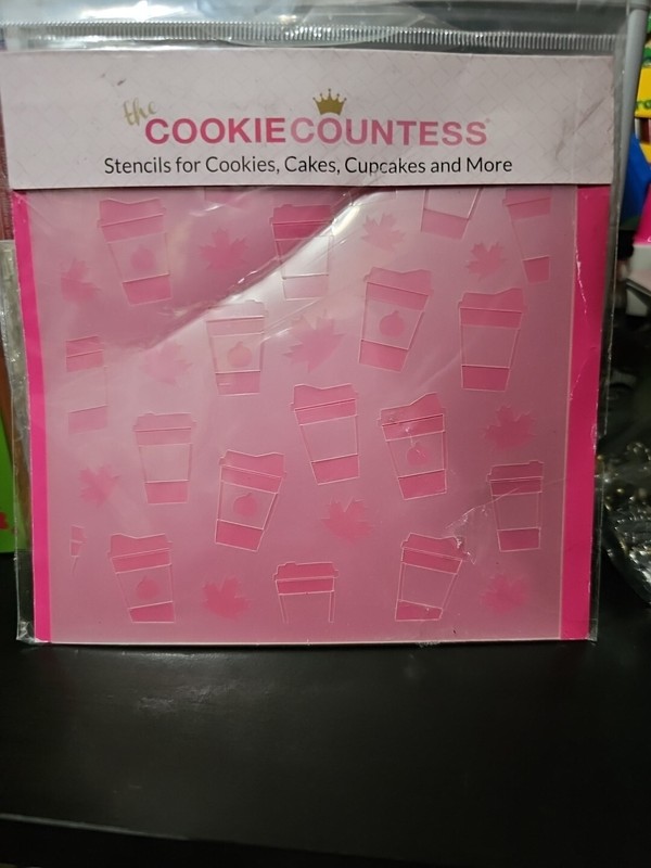 Cookie Countess “Latte Cups” 3 Piece Set Culinary Stencil