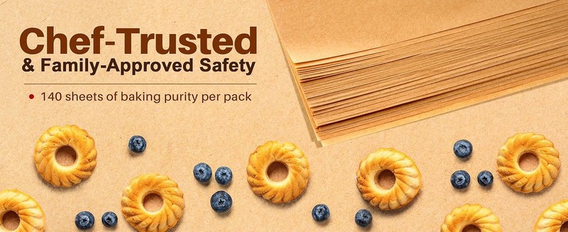 140 Parchment Paper Sheets 9x13 Inch | Precut Unbleached Baking Paper gallery