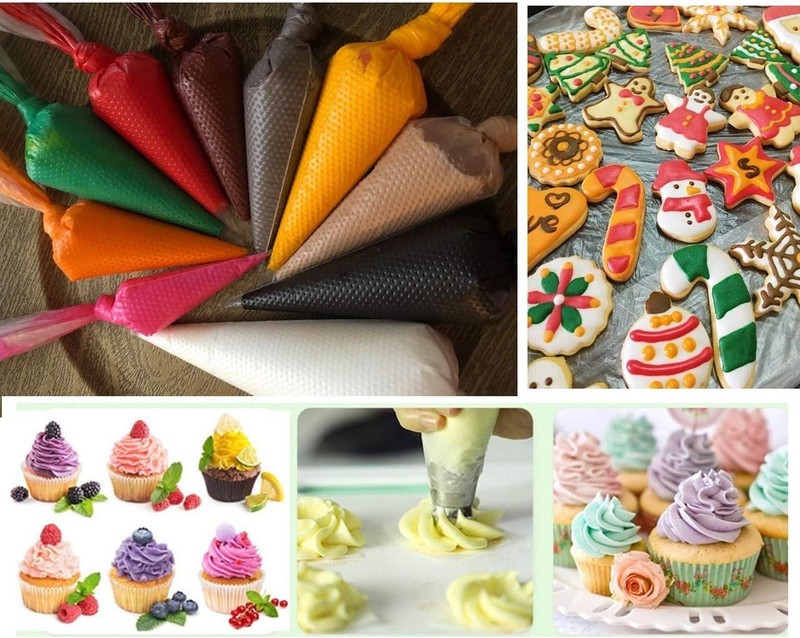 12-Inch Disposable Pastry Bags - 100 Pack for Effortless Cake & Cupcake Design gallery