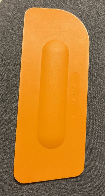 Tupperware Orange Plastic Spreader Spatula Rectangular with Rounded Edge gallery