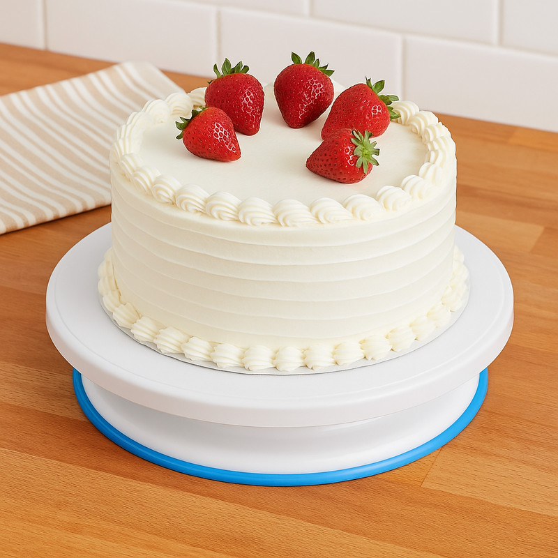 11” Revolving Plastic Cake Turntable Stand with Non-Slip Base for Decorating gallery