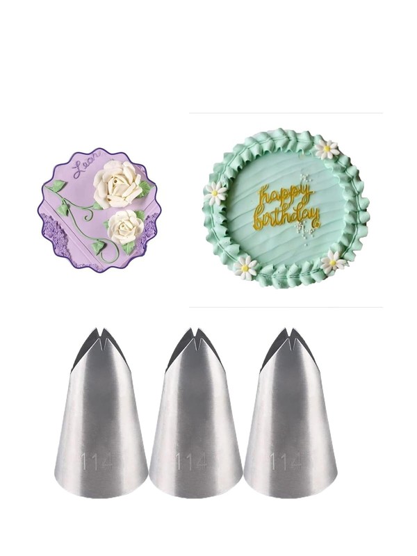 114 Large Leaf Piping Tip,Cake Decorating Tip for Leaves,Swag,Ruffle,Braid,Ri…