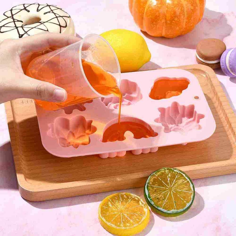 2Pcs Rainbow Flowers Silicone Molds Clouds Sun Mold for Chocolate Candy Baking gallery